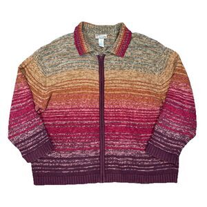 Heirloom Collectibles Women's Knit Cardigan Gradient Grandma Core Size 18/20